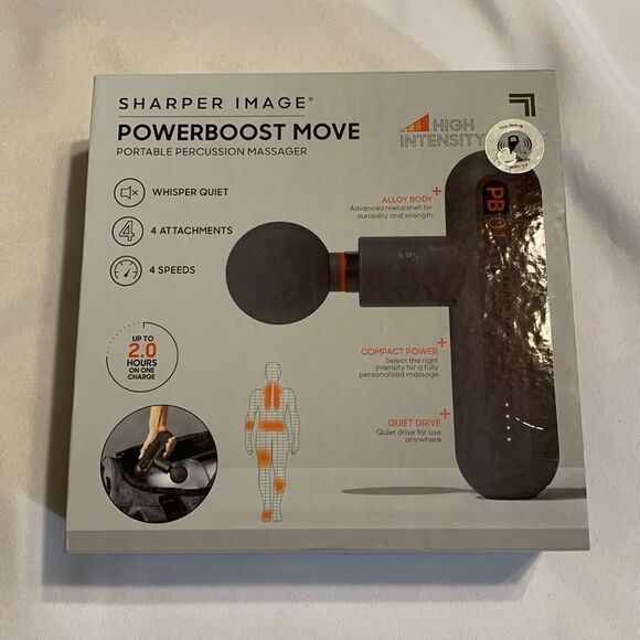 Sharper Image Powerboost Move portable percussion massager NWT - Picture 1 of 9